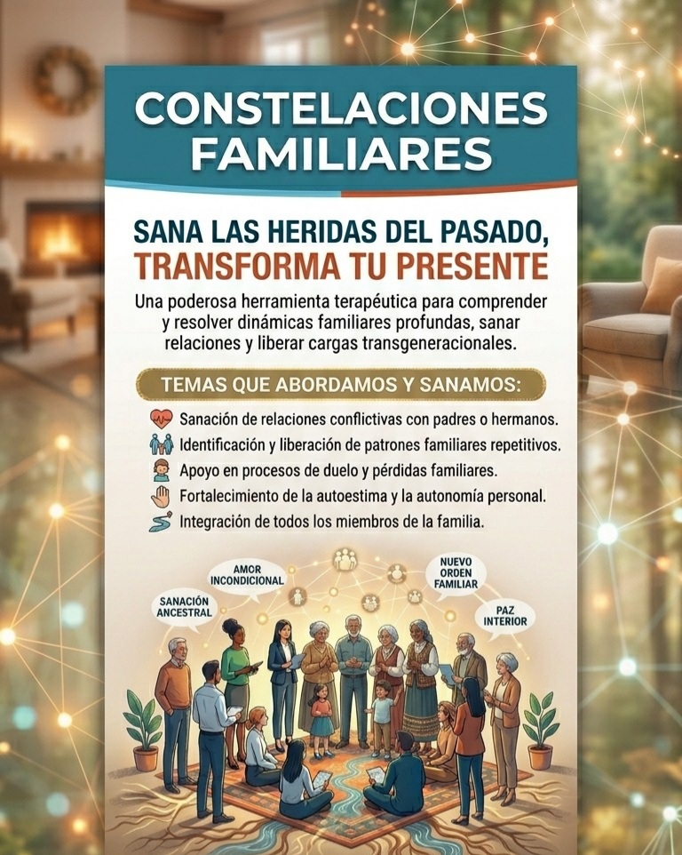 Constelaciones Familiares. Sesiones individuales on line por meet o presencial.